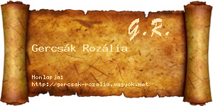 Gercsák Rozália névjegykártya