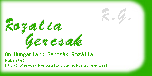 rozalia gercsak business card