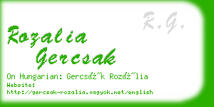 rozalia gercsak business card